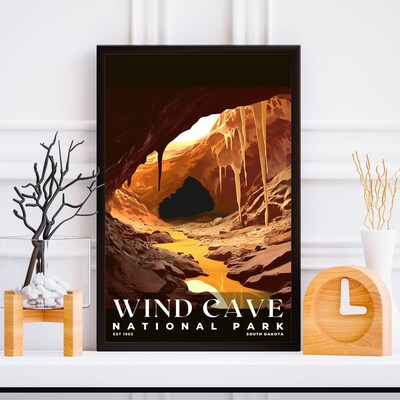 Wind Cave National Park Poster, Travel Art, Office Poster, Home Decor | S3 - image5